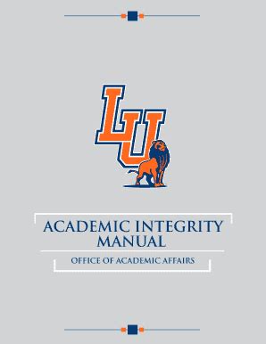 Fillable Online Langston University Academic Integrity Manual Fax Email