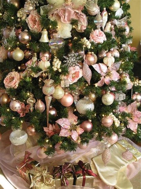 Gorgeous Pink And Gold Christmas Decoration Ideas Homedecorish