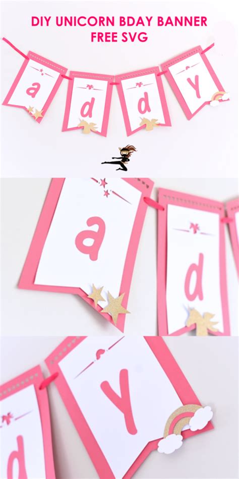 How To Make A Unicorn Birthday Banner Free Svg Jav Sid