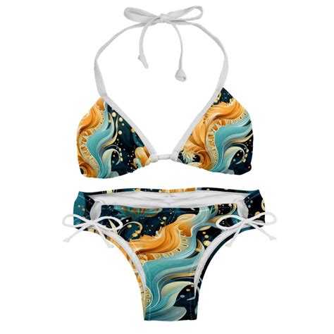 Sea Slug Swimwear Bikini Set With Detachable Sponge Adjustable Strap