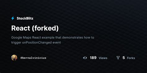 React Forked Stackblitz
