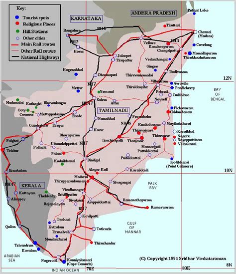 Transport Map of Tamil Nadu • Mapsof.net