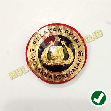 Jual Pin Polri Pelayanan Prima Anti Kkn Lencana Polri Bahan Logam