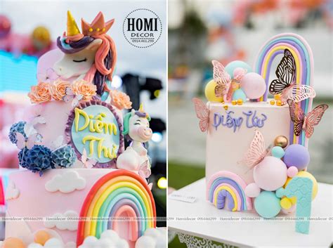 Trang trí sinh nhật bé gái chủ đề Unicorn tại Vũng Tàu