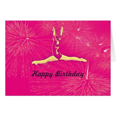 Gymnast Happy Birthday Card