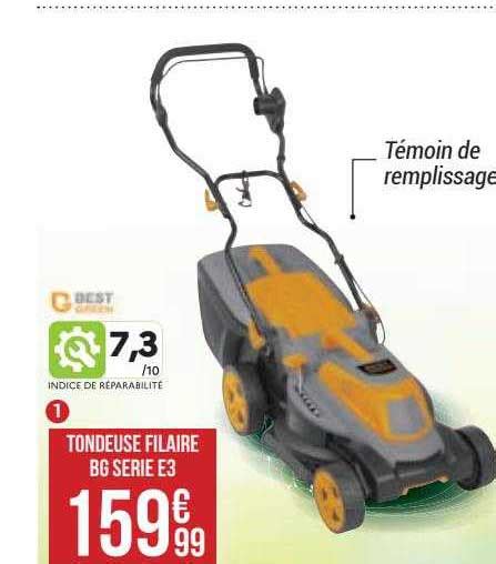 Promo Tondeuse Filaire Bg Série E3 Best Green chez Bricorama