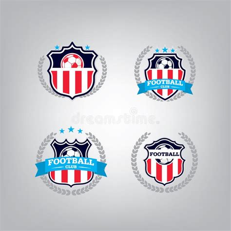 Grupo De Logo Design Template Do Futebol Coleção Da Identidade Da