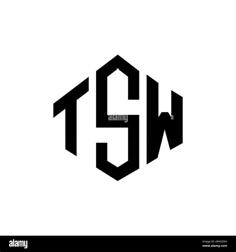 Tsw Letter Logo Design With Polygon Shape Tsw Polygon And Cube Shape