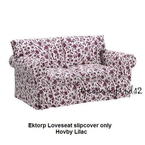 Ikea Ektorp Loveseat Cover 2 Seat Sofa Slipcover Beautiful Floral Hovby Lilac Ebay