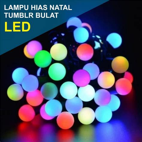 Jual Lampu Tumbler Anggur Natal Bola Bulat Twinkle Light Rgb