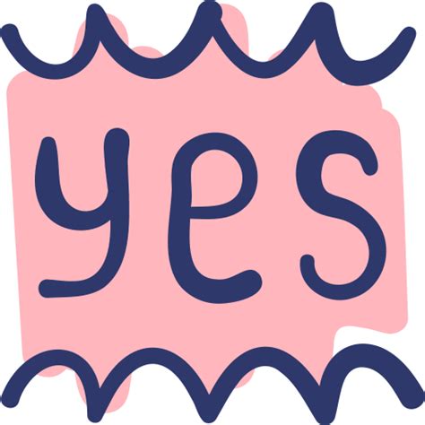 Yes Basic Hand Drawn Lineal Color Icon