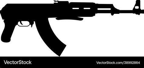 Ak 47 Ak47 Rifle Assault Gun Svg Image Royalty Free Vector