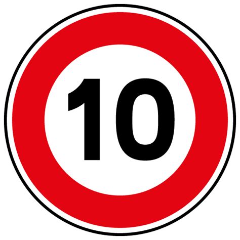 Panneau Limitation de Vitesse à 10 km h B14 Signalisation routière