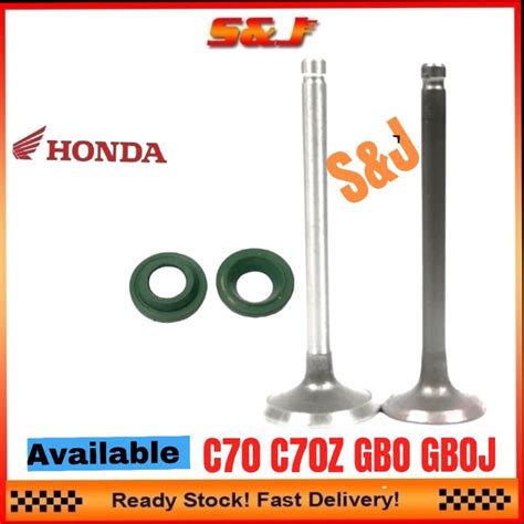 FREE VALVE SEAL HONDA GBO GBOJ C70 C70Z VALVE SET IN EX VALVE SEAL