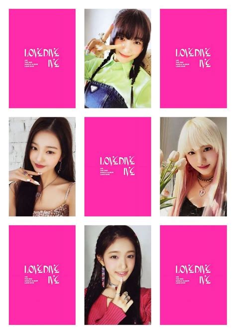 LOVE DIVE I VE PHOTOCARD TEMPLATES 4 여자 패션 사진 아이돌