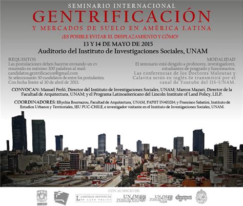 Seminario Internacional De Gentrificación Imu