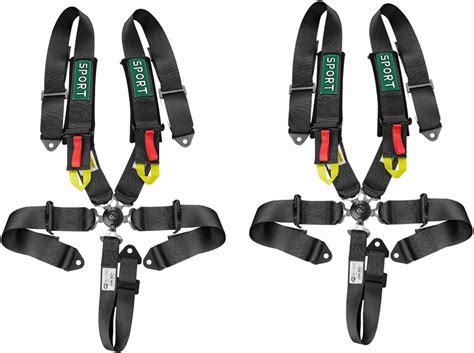 Dingpai 5 Point Harness Racing Safety Set 2pcs Black