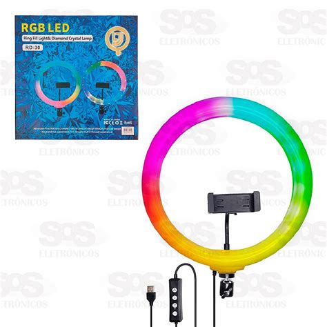 Iluminador Ring Light Rgb Polegadas Trip Cm Xtrad Rd