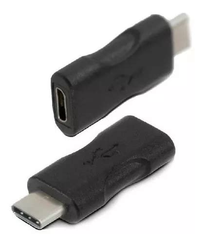 Adaptador Tipo C Macho A Micro Usb A Hembra Xtech Xtc Color Negro