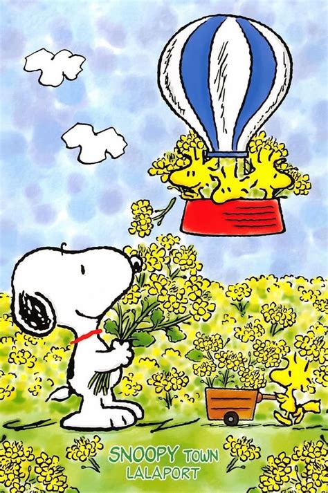 Spring Is In The Air Snoopy Images Snoopy Wallpaper Snoopy Funny