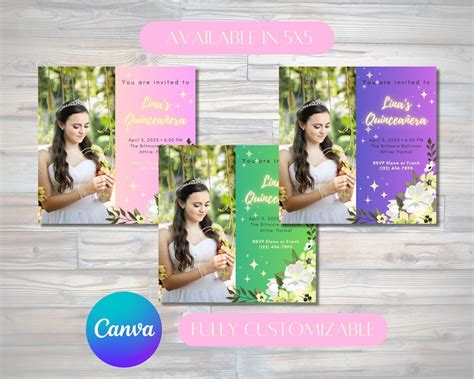 Quince, Quinceanera Invitation, Quinceanera Invitation Template ...