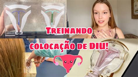 COMO É FEITA A COLOCAÇÃO DO DIU Aula prática de ginecologia medvlog