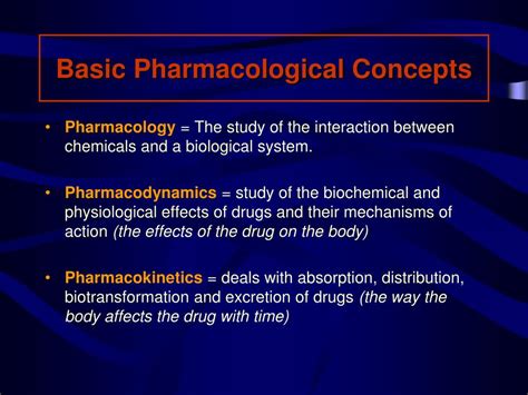 Ppt Introduction To The Principles Of Drug Action Powerpoint