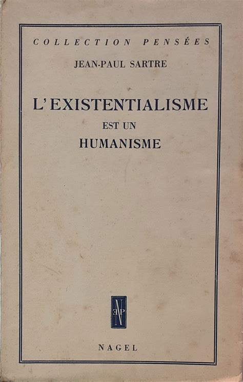 L Existentialisme Est Un Humanisme Jean Paul Sartre Livraria Aleph