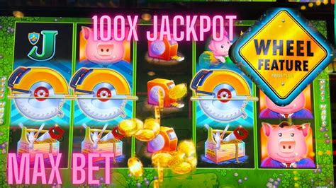 100x Wheel Feature Jackpot On Max Bet High Limit Huff N More Puff