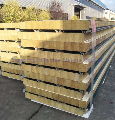 Fireproof Rockwoolrock Wool Glasswool Sandwich Wall Panel Roof Panel