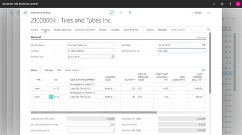 Creating Purchase Orders Manually Dynamics Business Central