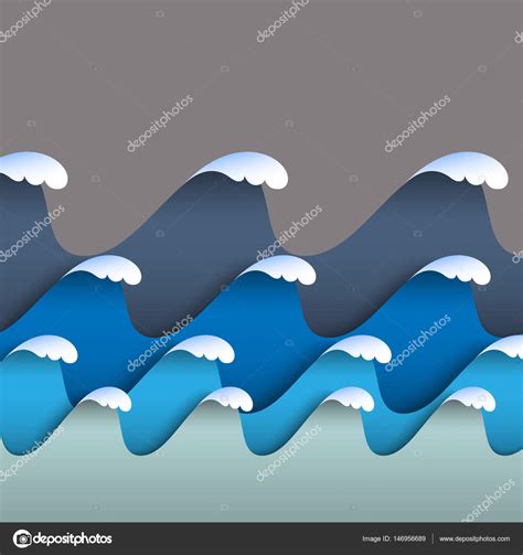 Paper waves | Origami paper waves — Stock Vector © A-R-T-U-R #146956689