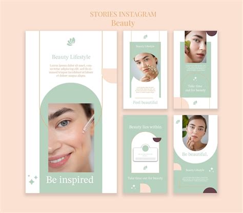 Premium Psd Beauty Instagram Stories Template Set