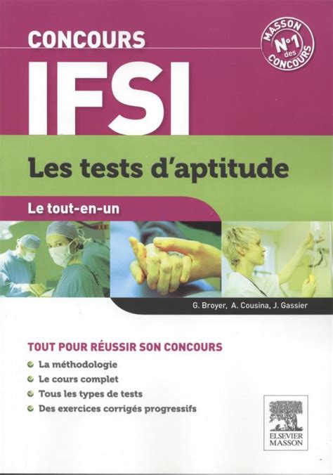 Livre Concours Ifsi Les Tests D Aptitude Le Tout En Un Broyer