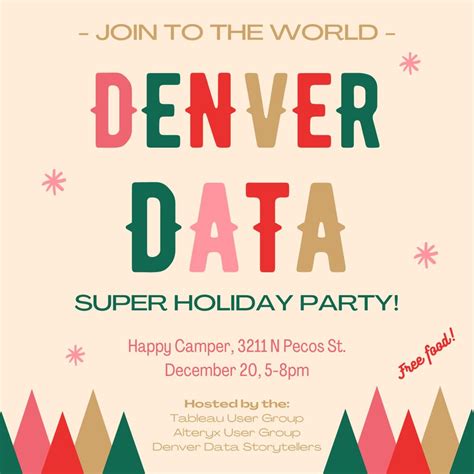 See JOIN to the WORLD - Denver Data Super Holiday Party at Tableau