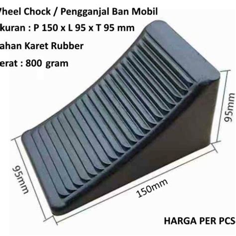 Bisa Cod Ganjalan Ban Mobil Parkir Penahan Roda Rubber Wheel