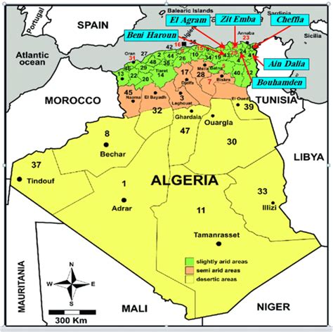 Geographical Locations Of The Six Weather Stations Across Algeria Download Scientific Diagram