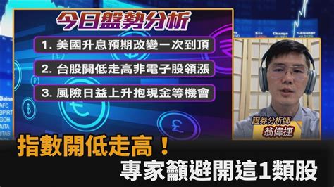 台股看民視／指數開低走高「非電子股領漲」！專家點名1類股：建議避開－民視新聞 Youtube