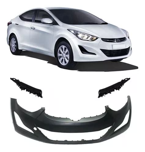 Parachoque Dianteiro Guia Lateral Elantra 2014 2015 2016 Kit