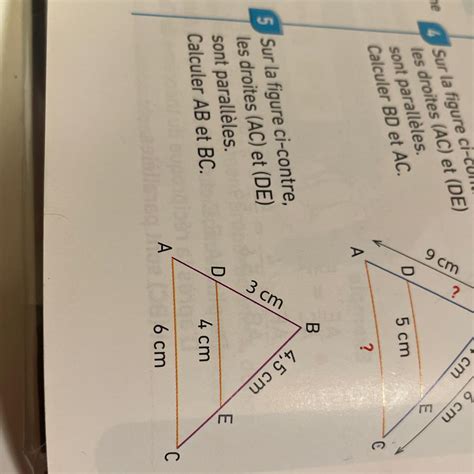 5 Sur la figure ci contre les droites AC et DE sont parallèles