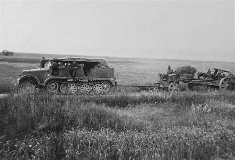 German Sdkfz Ton Medium Artillery Halftrack Towing Gun Eastern