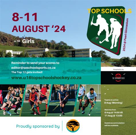 Hockey U16 Girls Tournament At Paarl Gym Sa School Sports