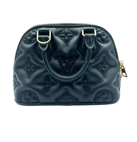 Louis Vuitton Alma Bb Bubble Piel Negro Louis Vuitton