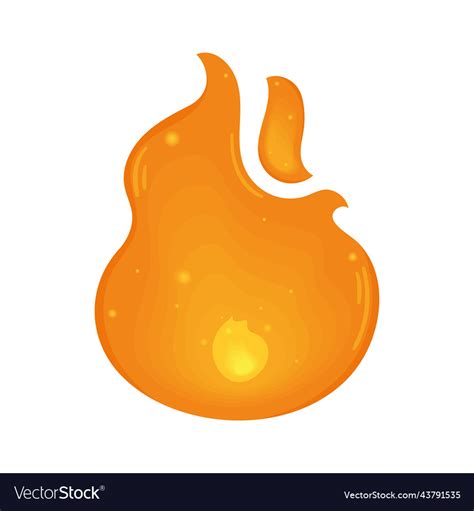 Hot Fire Flame Royalty Free Vector Image Vectorstock