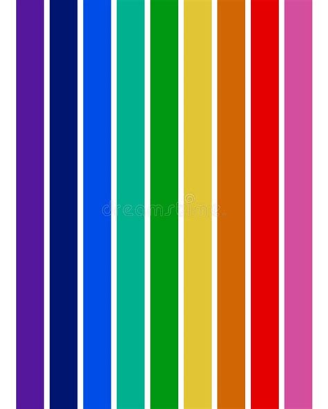 Rainbow Color Stripes Vertical Pattern Stock Illustration