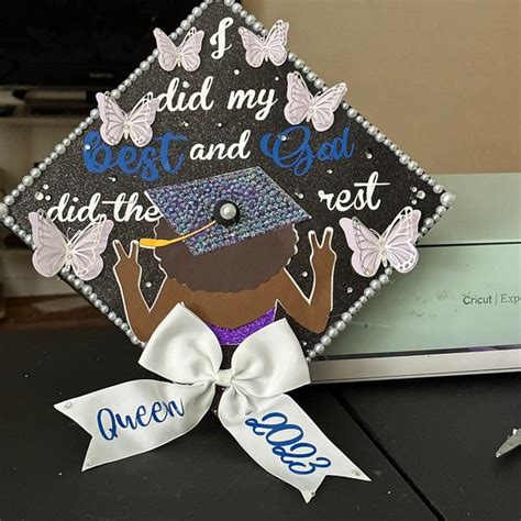 Senior Black Woman Black Girl Graduation Svg African American Graduation Girl Svg Graduation Cap