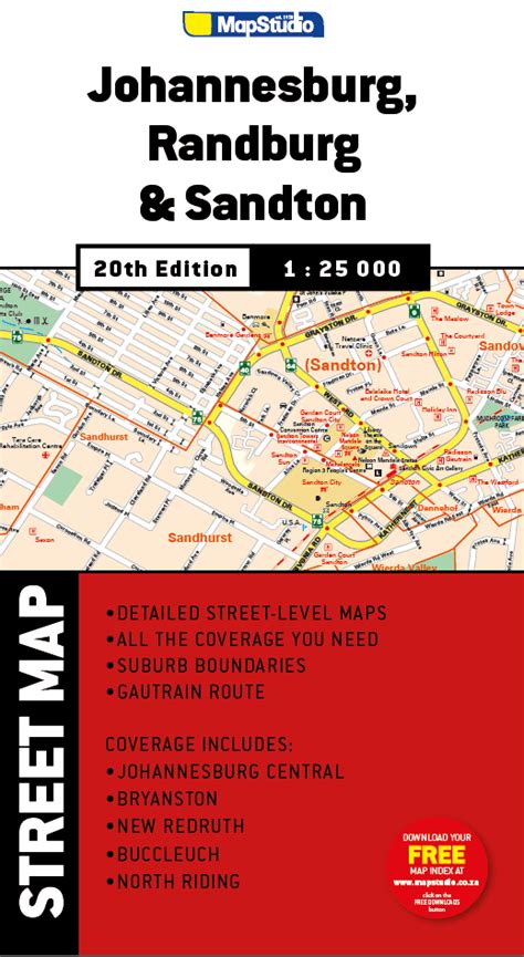 Street Map Johannesburg Randburg Sandton Incl Fourways Etc