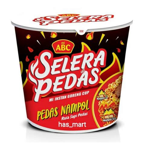 Jual Abc Mie Cup Selera Pedas Goreng Pedas Nampol Indonesia Shopee