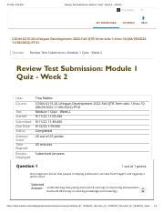 Review Test Submission Module 1 Quiz Week 2 COUN Pdf 9 11 22