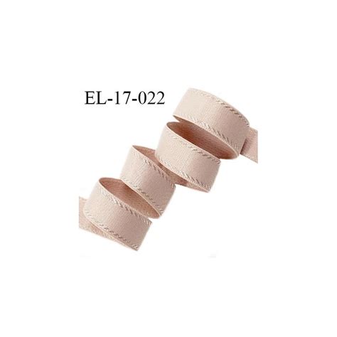 Elastique 16 mm bretelle et lingerie avec surpiqûres couleur beige rosé